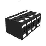 Garvee, contenitore sottoletto da 4 pezzi con coperchio, organizer per biancheria da letto, nero, versatile, antipolvere, grande - Nero