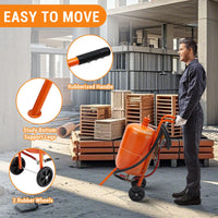 Sabbiatrice Garvee 20 Galloni per Festa del Papà: 4 Ugelli Ceramica, Separatore Olio-Acqua, Mobile con Ruote 6", Tubo 8 Piedi, Acciaio, Rimozione Ruggine 60-110 PSI