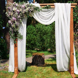 Arco per matrimonio in chiffon di alta qualità Garvee, drappeggio in morbido tulle, 2 piedi x 18 piedi, bianco, per matrimoni e feste. - Come mostrato
