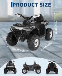 Quad elettrico per bambini Garvee 12V, colore argento, con telecomando, musica a LED per guida fuoristrada, dai 3 anni in su