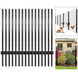 Garvee Pali Per Recinzione 5 Piedi, 15 Pezzi, Metallo Resistente, Verniciatura a Polvere Antiruggine, Giardino e Cortile, Verde - Black