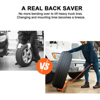 Carrello porta-pneumatici regolabile per impieghi gravosi Garvee, capacità di carico di 450 libbre, in acciaio resistente alla corrosione, per auto, camion, ATV e officina
