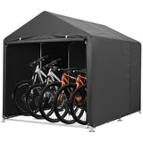 Garvee Copertura per Bici Esterna Robusta per 3 Bici Telo Oxford 420D Impermeabile Tetto Triangolare Nero Giardino