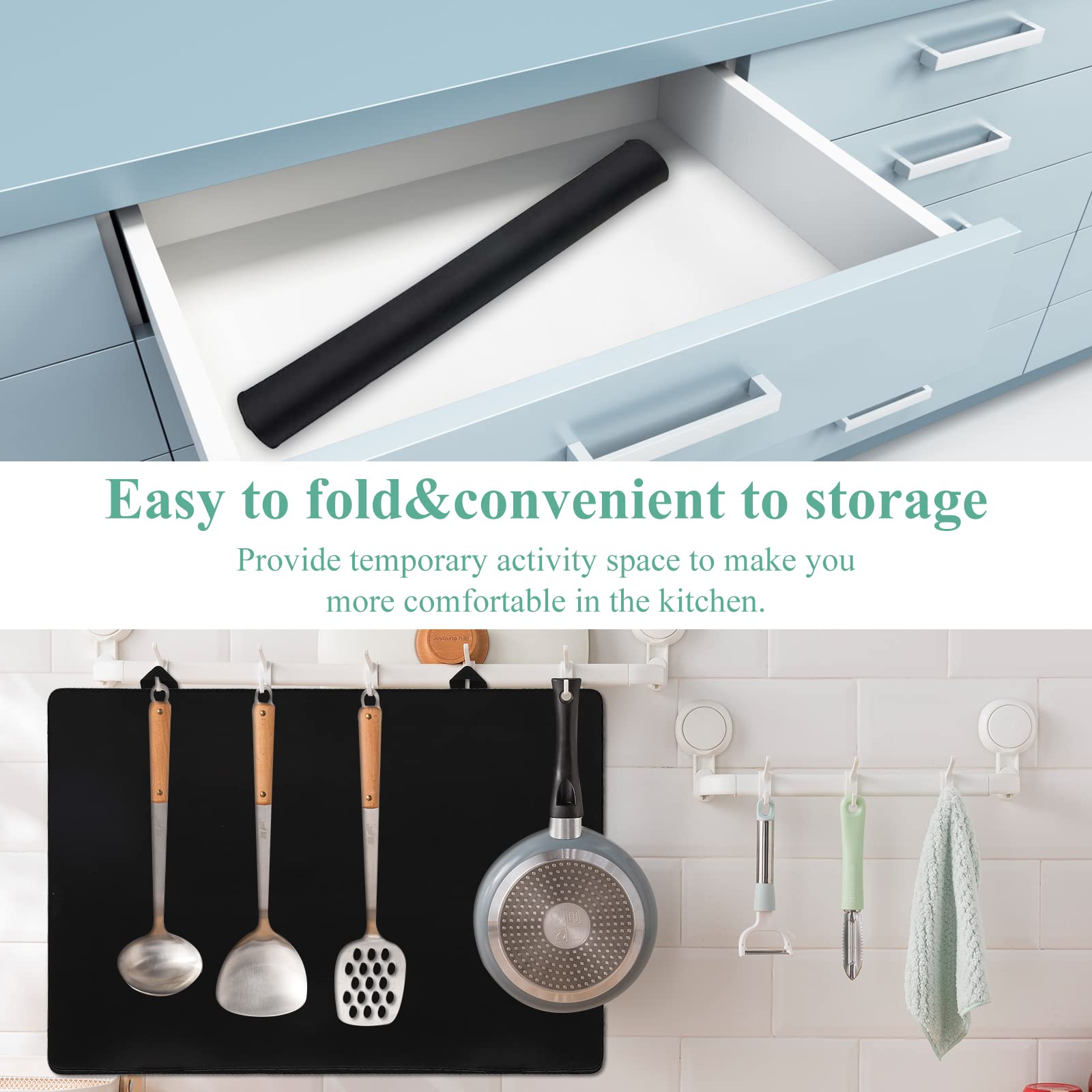 Copertura in gomma per piano cottura a induzione Garvee: resistente ai graffi e antiscivolo, tappetino protettivo spesso per la cucina, cuscinetto protettivo per la superficie di cottura