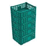 Garvee Cassa Pieghevole 52L in Plastica Resistente - Impilabile e Leggera - Per Garage, Cucina, Ufficio, Nero - 5Verde
