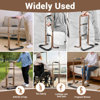 Supporto mobile per stare in piedi Garvee con 3 maniglie: stabile, regolabile, in metallo, ideale per anziani e persone con disabilità