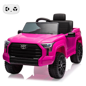 Garvee Toyota, auto elettrica per bambini, a batteria, rosa, con look Toyota e effetti sonori con licenza, per divertirsi in giardino e in casa dai 3 anni in su.