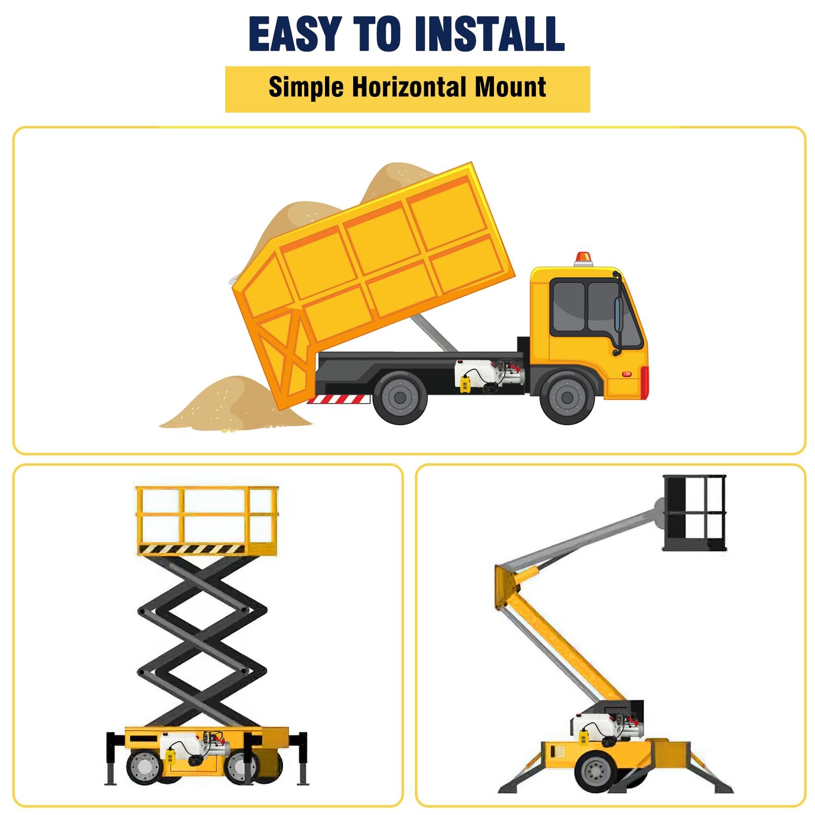 Unità Potenza Idraulica Doppio Effetto Garvee 12V 6L per Festa del Papà – Serbatoio Plastica Resistente, Avviamento Rapido per Rimorchi e Piattaforme Elevatrici