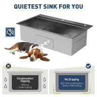 Lavello Garvee in acciaio inox con 1 vasca e rubinetto estraibile – 75 x 46 x 23 cm, pratico lavello per la tua cucina