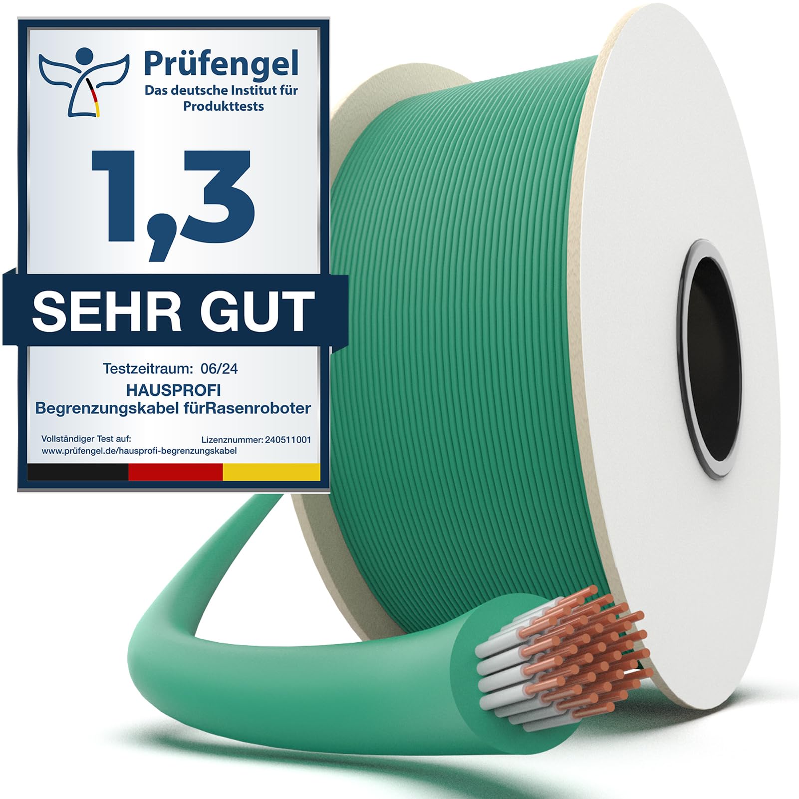Garvee 50m Filo perimetrale universale per robot tagliaerba, filo di rame stagnato, Ø2,7mm, per tutti i robot tagliaerba, giardino, verde