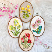 Garvee Set Per Ricamo Principianti Con Telaio Regolabile In Ottone, Ago, Modello A Inchiostro Solubile, Creativo Regalo Hobby E Arte