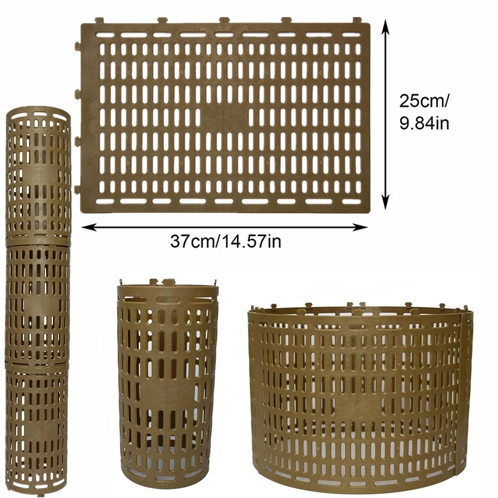 Garvee Set da 10 pezzi di protezioni per tronchi d'albero, guaine protettive espandibili per alberi, resistenti ai raggi UV, marrone, 25x37 cm, protezione contro gli animali che brucano