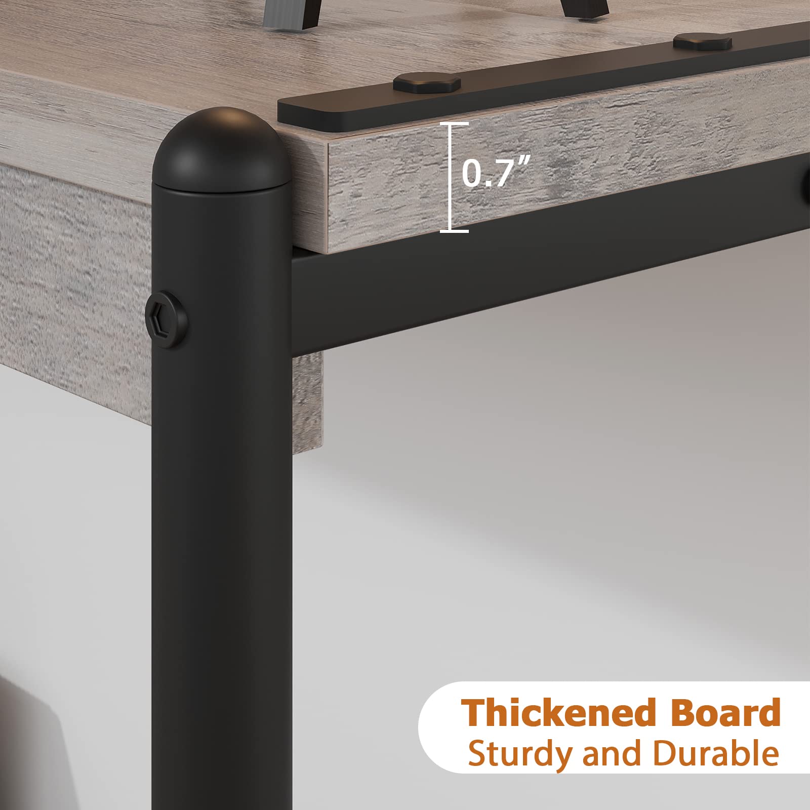 Tavolo consolle stretto Garvee da 39,5" per corridoio, 2 ripiani, legno e metallo, rustico-moderno, capacità di carico fino a 50 libbre, uso versatile