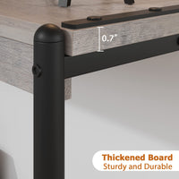 Tavolo consolle stretto Garvee da 39,5" per corridoio, 2 ripiani, legno e metallo, rustico-moderno, capacità di carico fino a 50 libbre, uso versatile