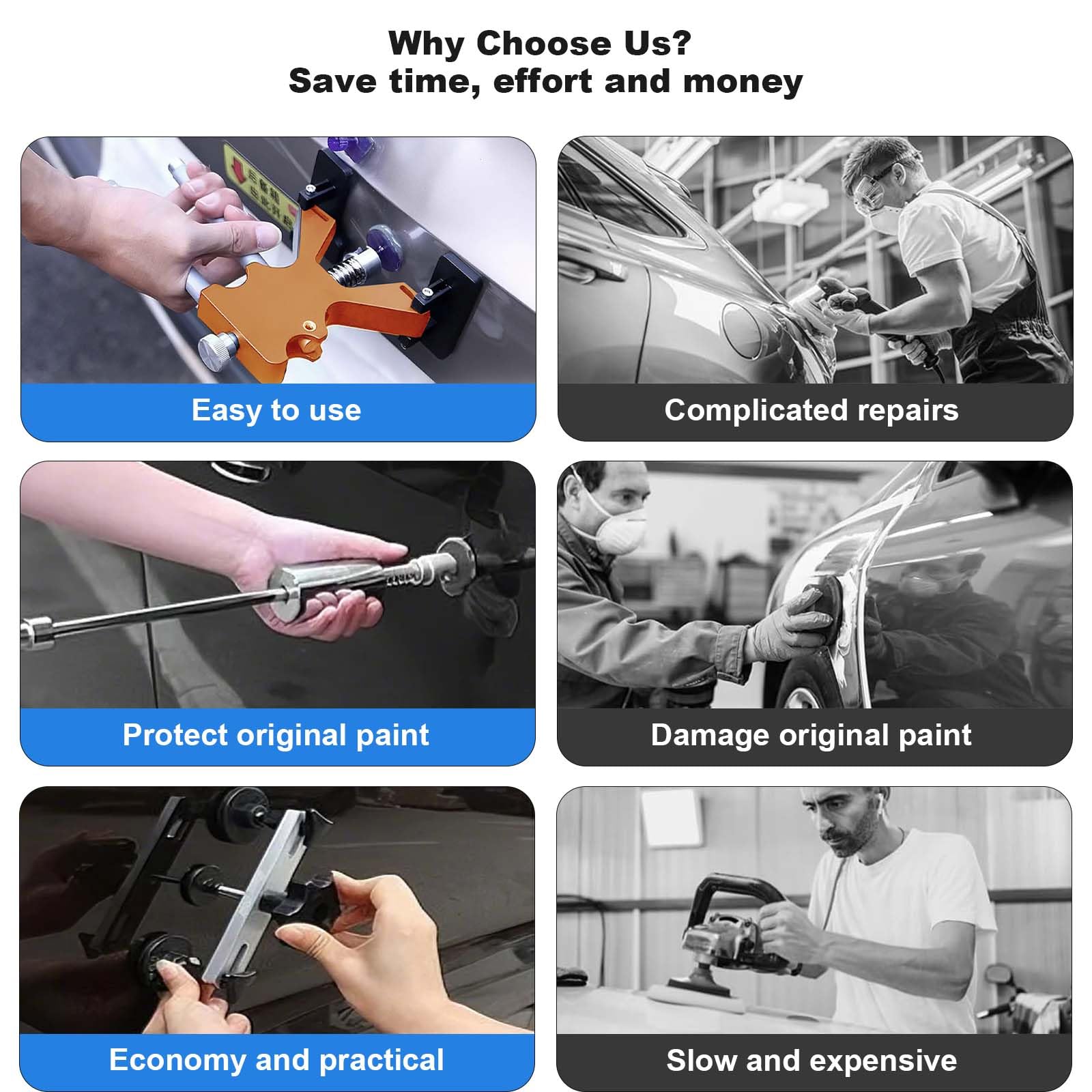 Kit per lo strappo del display con vernice Garvee con circuito LED, di colore nero per la rimozione del display dall'auto, compatto, nero