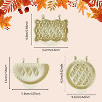 GARVEE Set di 3 mini stampi per crostate, pratico pressa per impasto, classico stampo per tortine di mele, robusto, per Natale e Ringraziamento