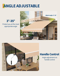 Garvee Gelenkarmmarkise 400x250 cm UV50+ Protezione Wasserabweisend Aluminiumgestell Manuelle Kurbel Terrasse Balkon