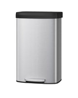 Pattumiera Garvee in acciaio inox da 21 galloni/80 litri con coperchio per cucina e ufficio, argento, antiruggine, chiusura ammortizzata, compatta - Argento