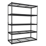 Scaffale da garage in metallo Garvee a 5 ripiani, resistente, regolabile, per officina e garage, 48x24x72 pollici, robusto, salvaspazio - 