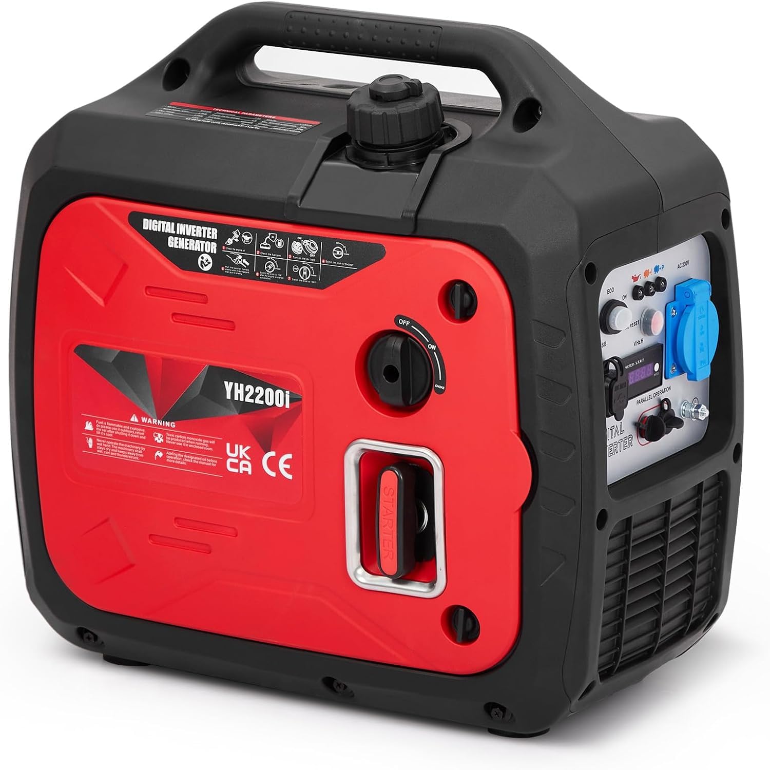 Centrale elettrica portatile GARVEE da 2000 W, generatore di corrente mobile, accumulatore di energia portatile, presa impermeabile, adatta per campeggio all'aperto, camper, uso di emergenza