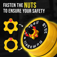 Manubrio Regolabile Garvee 33 libbre Nero con Rivestimento PE e Doppio Blocco - Perfetto per Allenamento Casa Festa del Papà