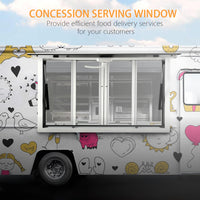 Finestra per food truck in alluminio Garvee Concession Window 36"x24" con 4 finestre scorrevoli e tenda da sole, telaio in acciaio inossidabile, maniglia di sicurezza, ideale per food truck