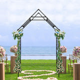 Garvee Arco Da Giardino In Acciaio 240x120 Cm Supporto Per Piante Rampicanti Resistente Alle Intemperie Nero