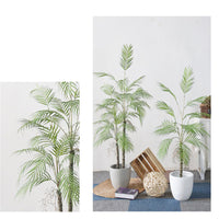 Palma Areca artificiale Garvee da 4 piedi/5 piedi, realistica, malleabile, decorazione per interni ed esterni, poliestere e plastica, facile da pulire, verde