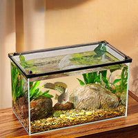 GARVEE Copertura magnetica per acquario nera 40x25cm - Protezione contro i salti dei pesci, materiale robusto, facile da pulire