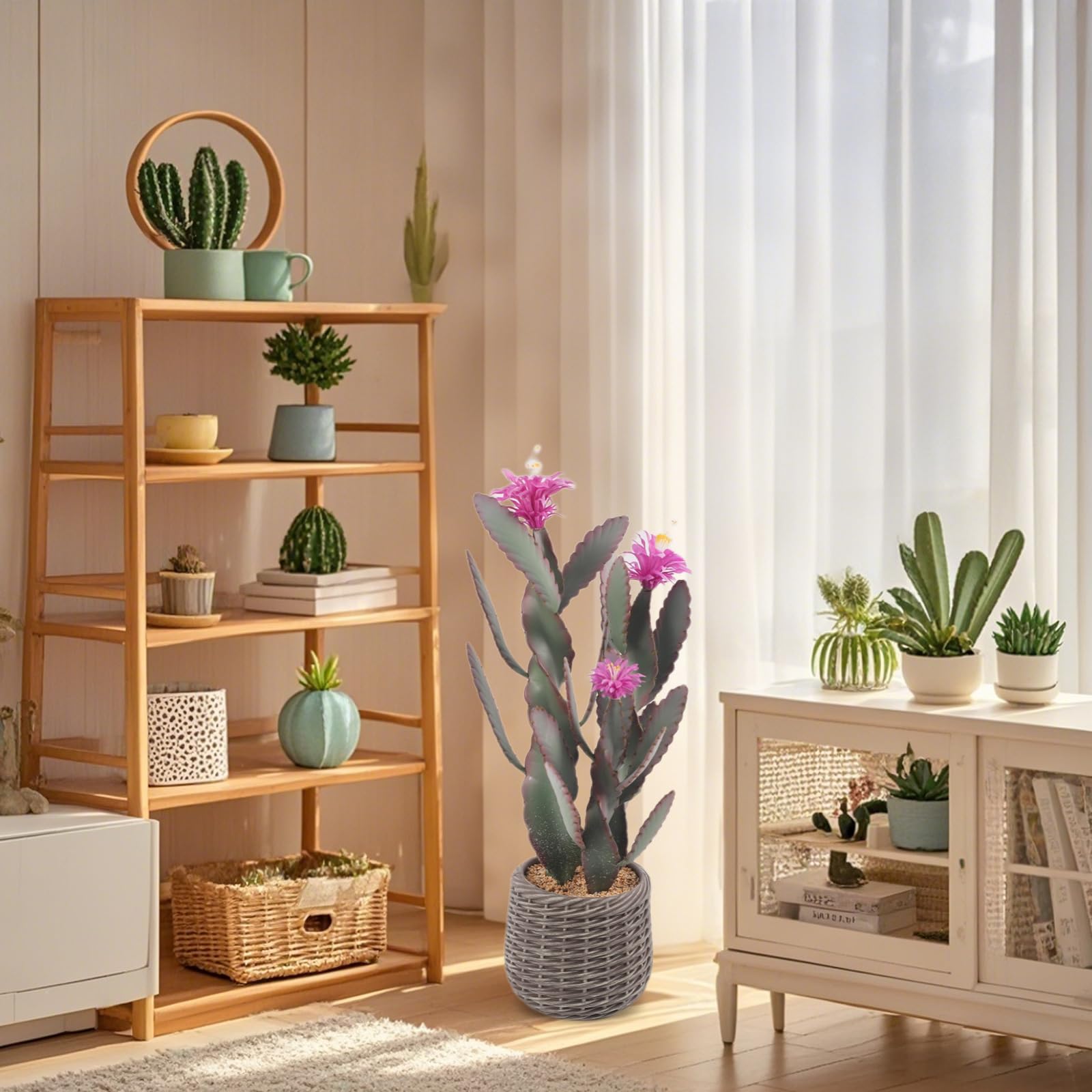 Cactus artificiale Garvee da 36 pollici, realistico e facile da curare, per casa e ufficio, grande, verde