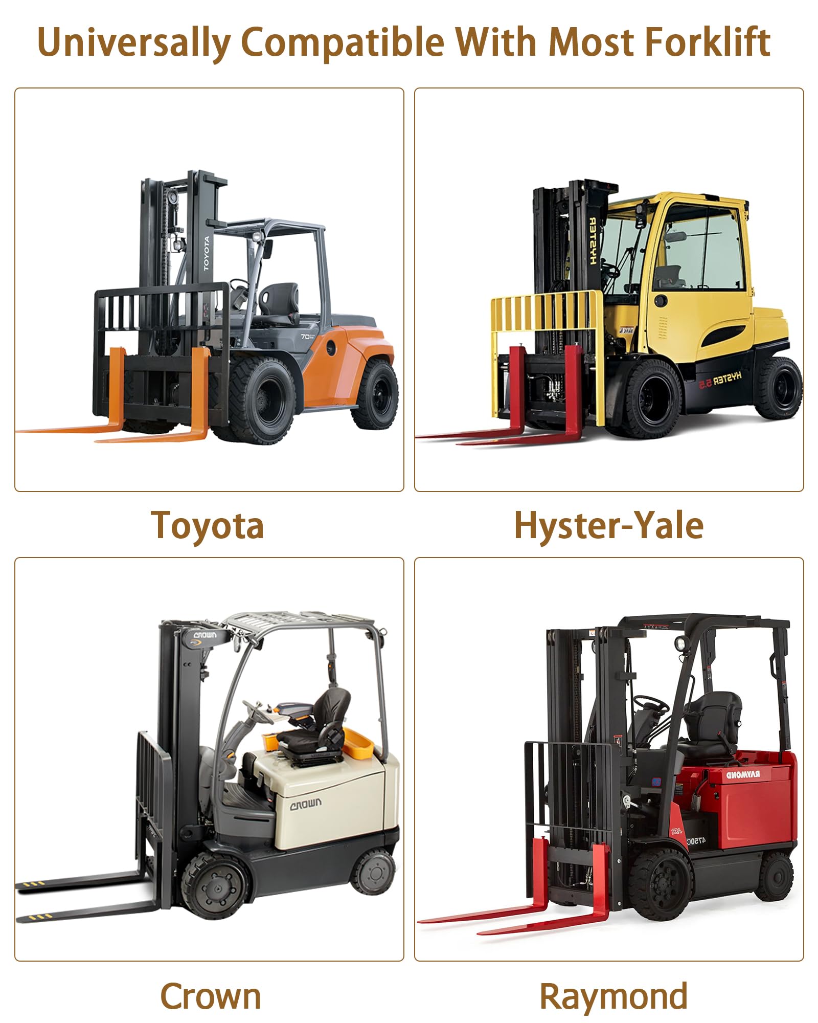 Estensione per forca per pallet Garvee, larghezza 4,5", lunghezza 72", capacità di carico 4600 libbre, acciaio giallo, per carrelli elevatori, cantieri edili, magazzino