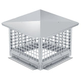 Garvee Copertura Camino 33x33 cm Acciaio Inox 304 Rete Rinforzata Antivento Per Camino Esterno - Silver