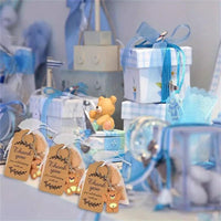 Garvee 18 etichette regalo decorative con grazioso motivo a orsetto per feste di compleanno, matrimoni, 18 pezzi, multicolore