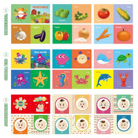 Set di libri didattici in tessuto per bambini Garvee, 12 pezzi, cotone, lavabili, morbidi, atossici, per neonati e bambini piccoli, educazione precoce, regalo, 10,5x10,5 cm