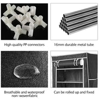 Scarpiera Garvee, 10 ripiani, scarpiera con cerniera e copertura antipolvere, per scarpe, 30 x 60 x 160 cm, marrone