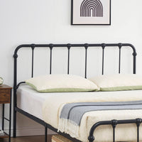 Letto in metallo Garvee 160 x 200, struttura per piccoli spazi, stabile e facile da montare, ampio spazio di archiviazione, letto moderno per ragazzi, nero