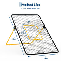 Rete da rimbalzo per pallavolo Garvee 7x4 piedi, rete in PE multi-angolo regolabile, robusta e pieghevole per allenamento all'aperto