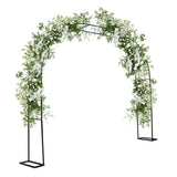 Pergola ad arco da giardino Garvee 9,8 piedi x 7,2 piedi Cancello da giardino in metallo antiruggine nero per matrimoni e giardino - Nero