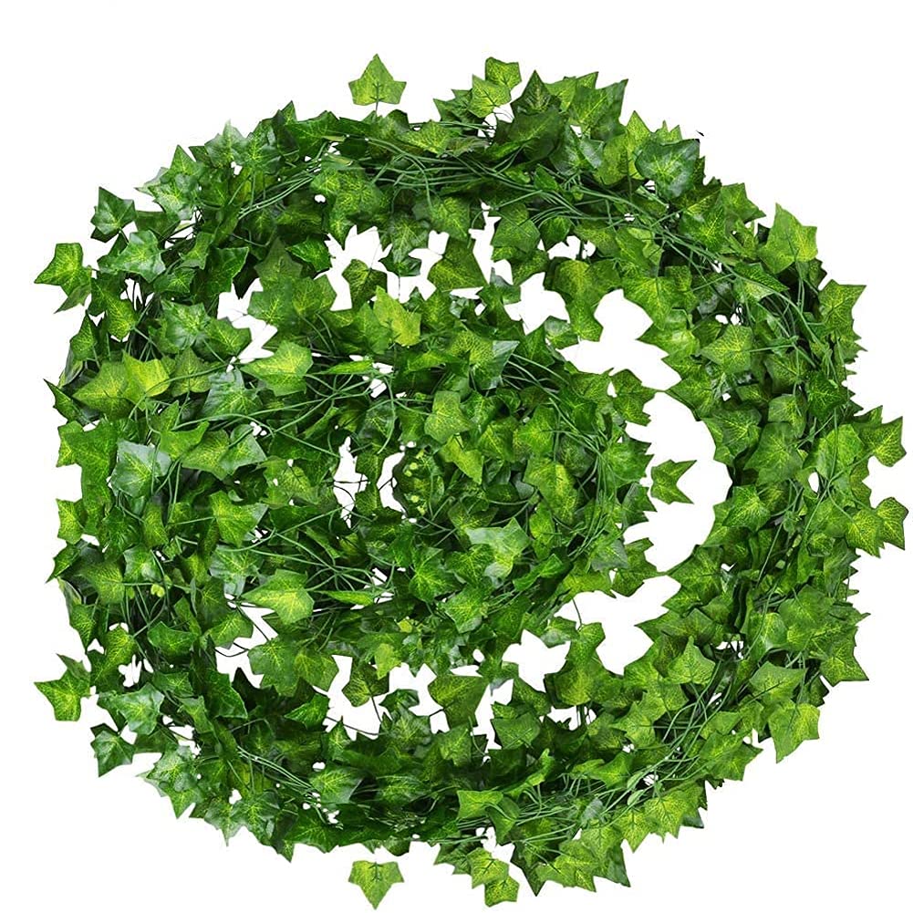 Ghirlanda di edera artificiale Garvee, 16 pezzi, 2,1 m, piante verdi sospese per ufficio, cucina, matrimonio, giardino, decorazione murale
