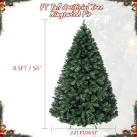 Garvee Christmas Tree 140cm Supporto per albero di Natale chiuso pieghevole - Albero artificiale realistico per casa, ufficio e decorazioni festive