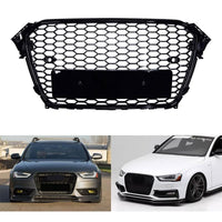 Telaio griglia paraurti anteriore a nido d'ape Garvee per Audi A4 B8PA 2013-2016, robusto, vestibilità perfetta, plastica, senza logo, modello europeo