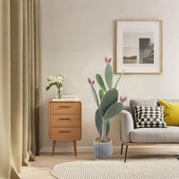 Cactus artificiale Garvee da 42 pollici, materiale EVA, facile da pulire, vaso in PP con riempimento in cemento, decorazione per interni/esterni, verde realistico