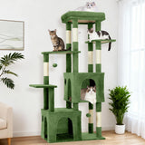 Garvee Tiragraffi Multi-Livello da 61" per Gatti Grandi, Torre Robusta con 2 Condo Spaziosi, Verde, Perfetto per Maine Coon Indoor - Verde