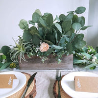 Garvee 6 pezzi di rami e foglie di eucalipto artificiali verdi per decorazioni di matrimoni, feste, decorazioni per la tavola di casa, giardino, 29 cm