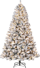 Garvee Albero di Natale Artificiale con Luci LED Calde, 340 Rami, Montaggio Veloce, Base Ferro Robusta, 140-280 cm, Interni/Esterni