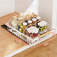 Garvee Extra Cabinet Organizer, Cassettiera robusta, Non necessita di foratura, Ripiano da cucina pieghevole in metallo, Salvaspazio per la dispensa