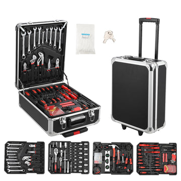 Set di attrezzi Garvee da 800 pezzi – acciaio al cromo vanadio, carrello con ruote, ideale per la casa, il fai da te e l'officina