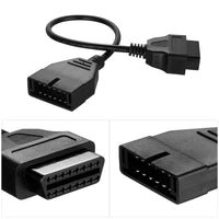 Cavo adattatore connettore diagnostico Garvee da 12 pin OBD1 a 16 pin OBD2 Cavo convertitore in plastica robusta per la diagnostica del veicolo