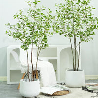 Albero di ficus artificiale Garvee da 4 piedi con rami regolabili per soggiorno e ufficio, facile da pulire, design del vaso stabile, verde
