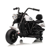 Moto elettrica Garvee 6V bianca con avviamento graduale e sospensioni: la prima moto elettrica per bambini dai 2 anni per passeggiate sicure in giardino - Bianco